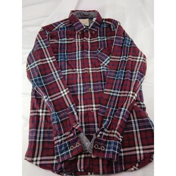 Mens Weatherproof Red.plaid Button Down Shirt Size M Medium Long Sleeve - Picture 1 of 3